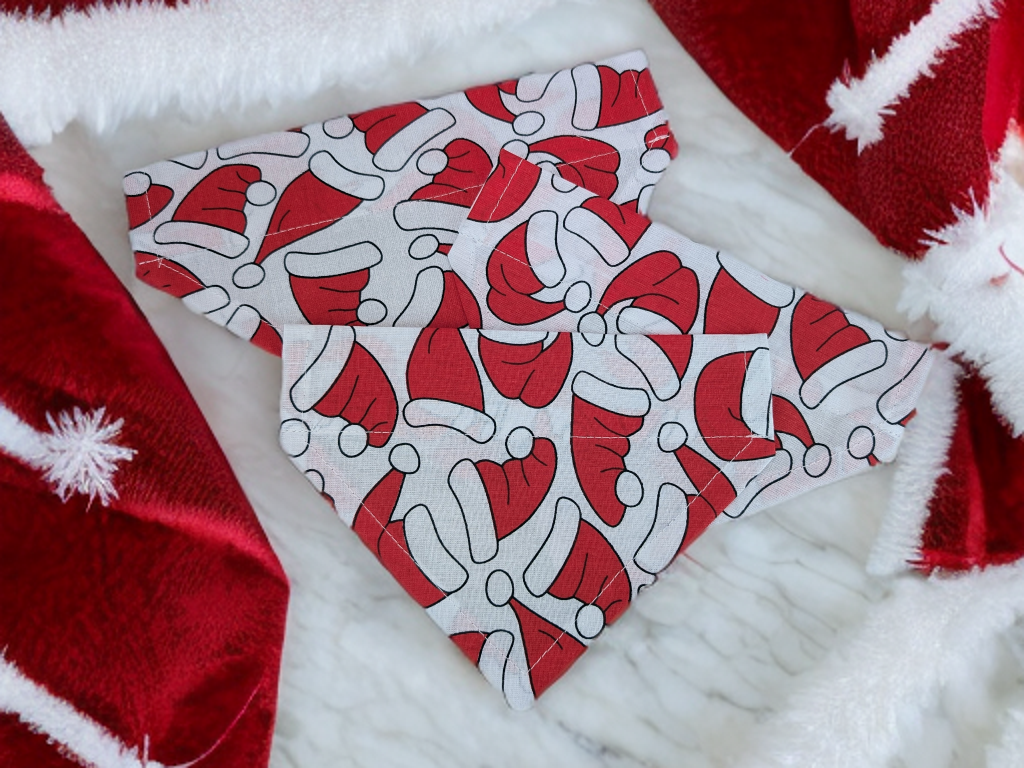 Santa Hats Christmas Dog Bandana