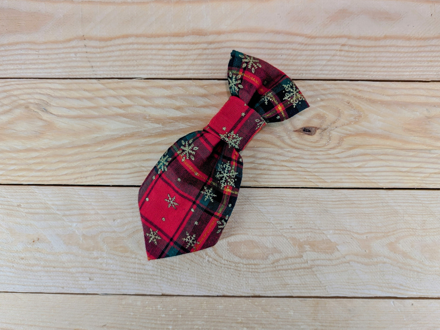 Christmas Tartan Pattern Dog Tie