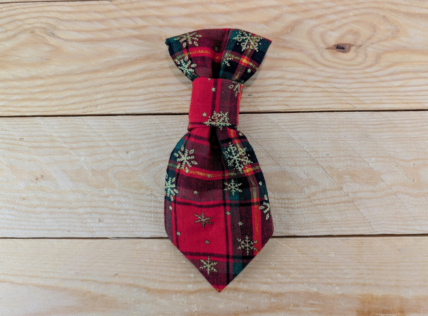 Christmas Tartan Pattern Dog Tie