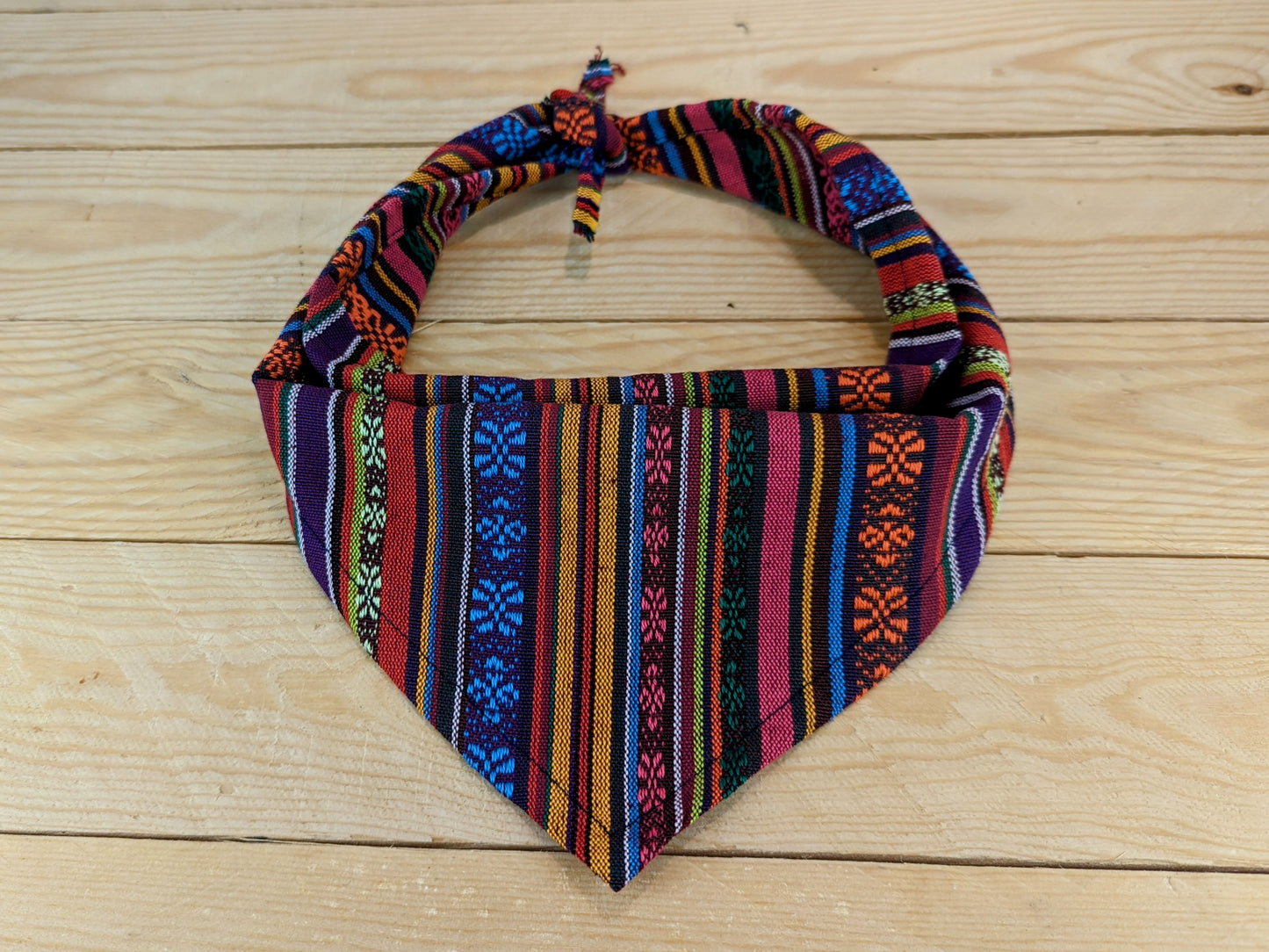Tie on Mexican/Tribal Dog Bandana Front