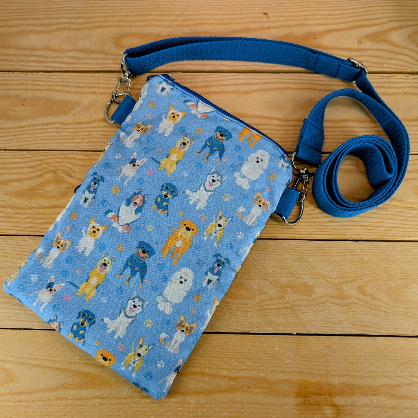 Blue Dogs Cross Body Dog Walking Bag