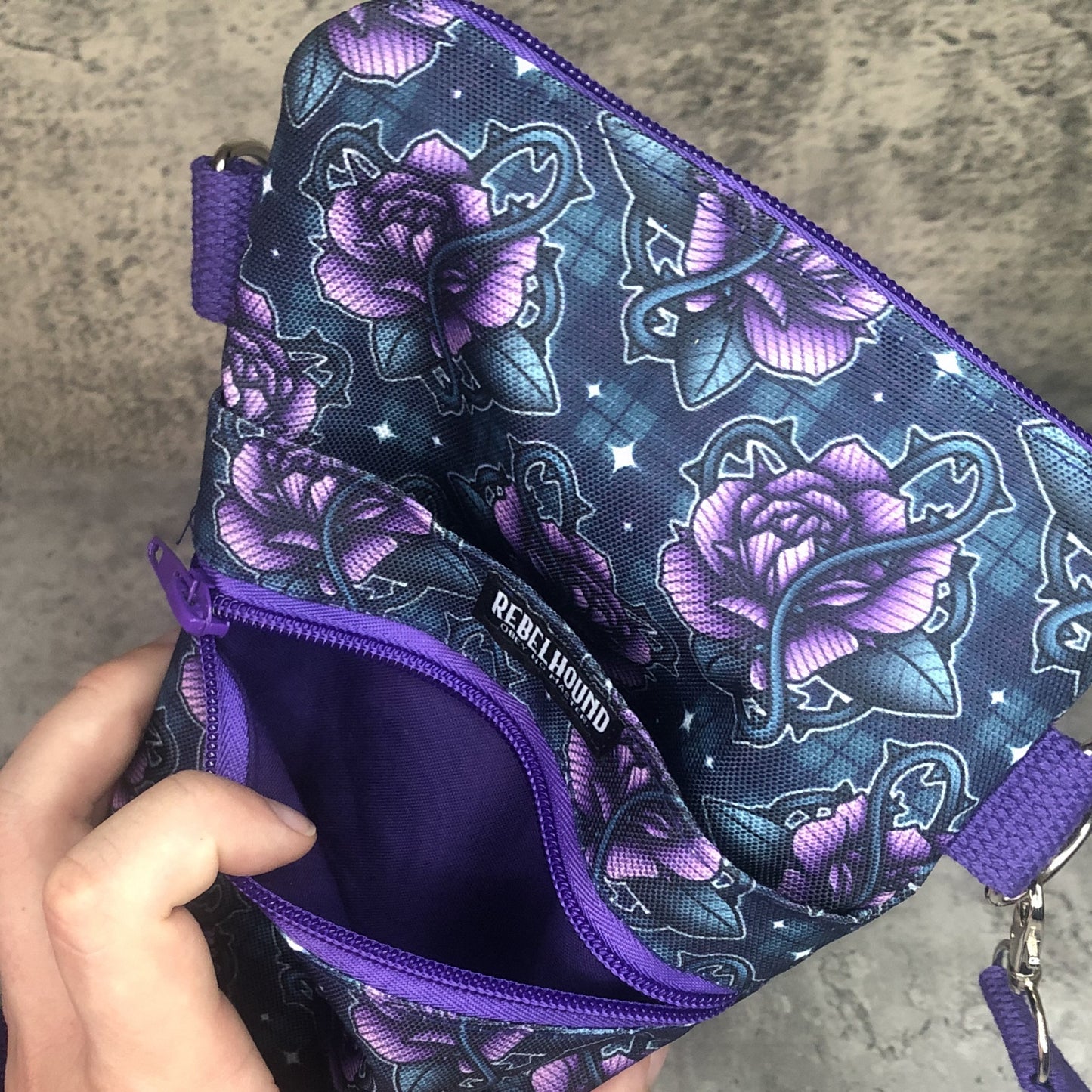 AMETHYST Floral Waterproof Dog Walking Cross Body Bag