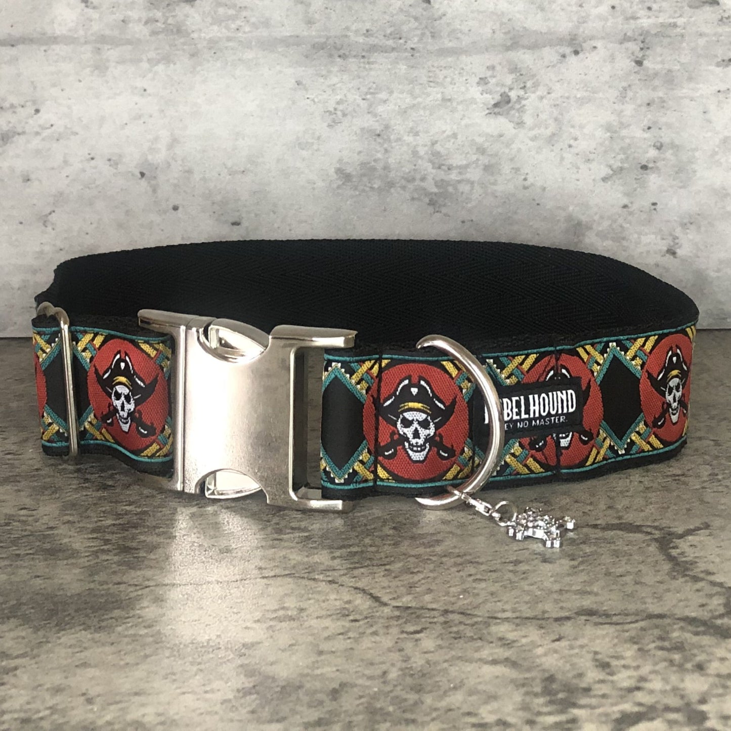 CUTLASS Green Pirate Dog Collar