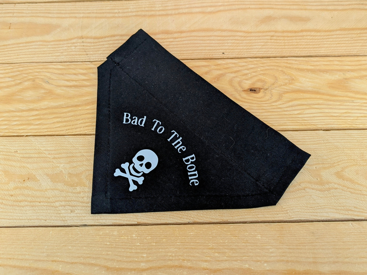 Bad To The Bone - Skull and Crossbones Dog Bandana