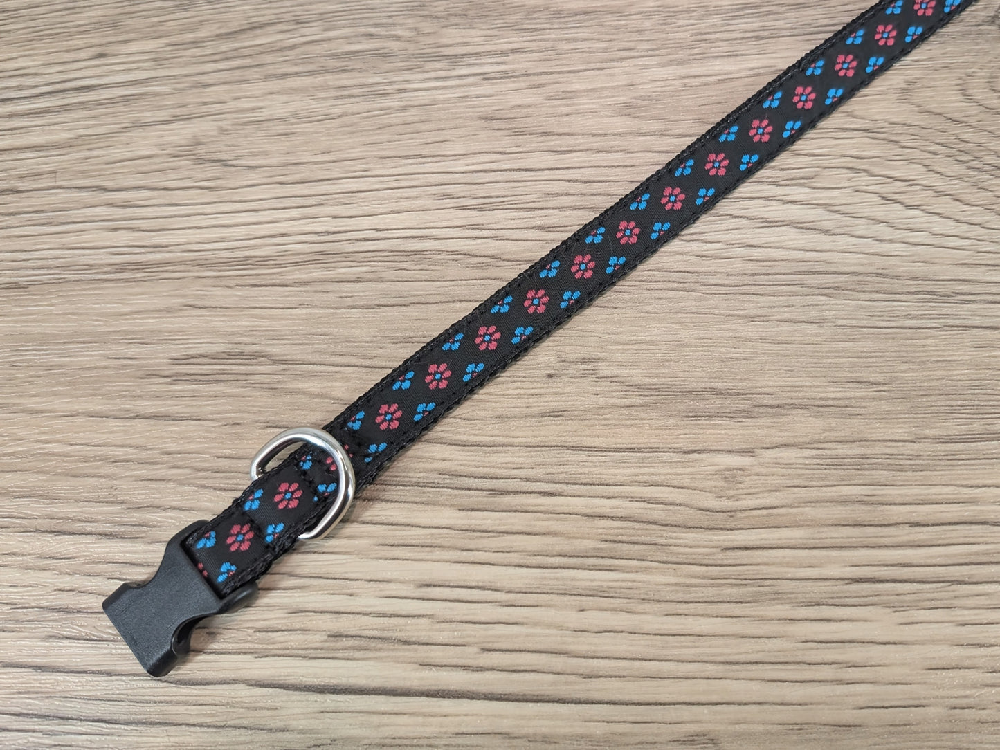Blue and Pink Floral Small Dog/Puppy Collar