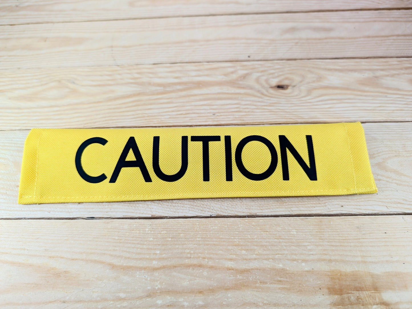 Caution Dog Lead Slip Cover Front