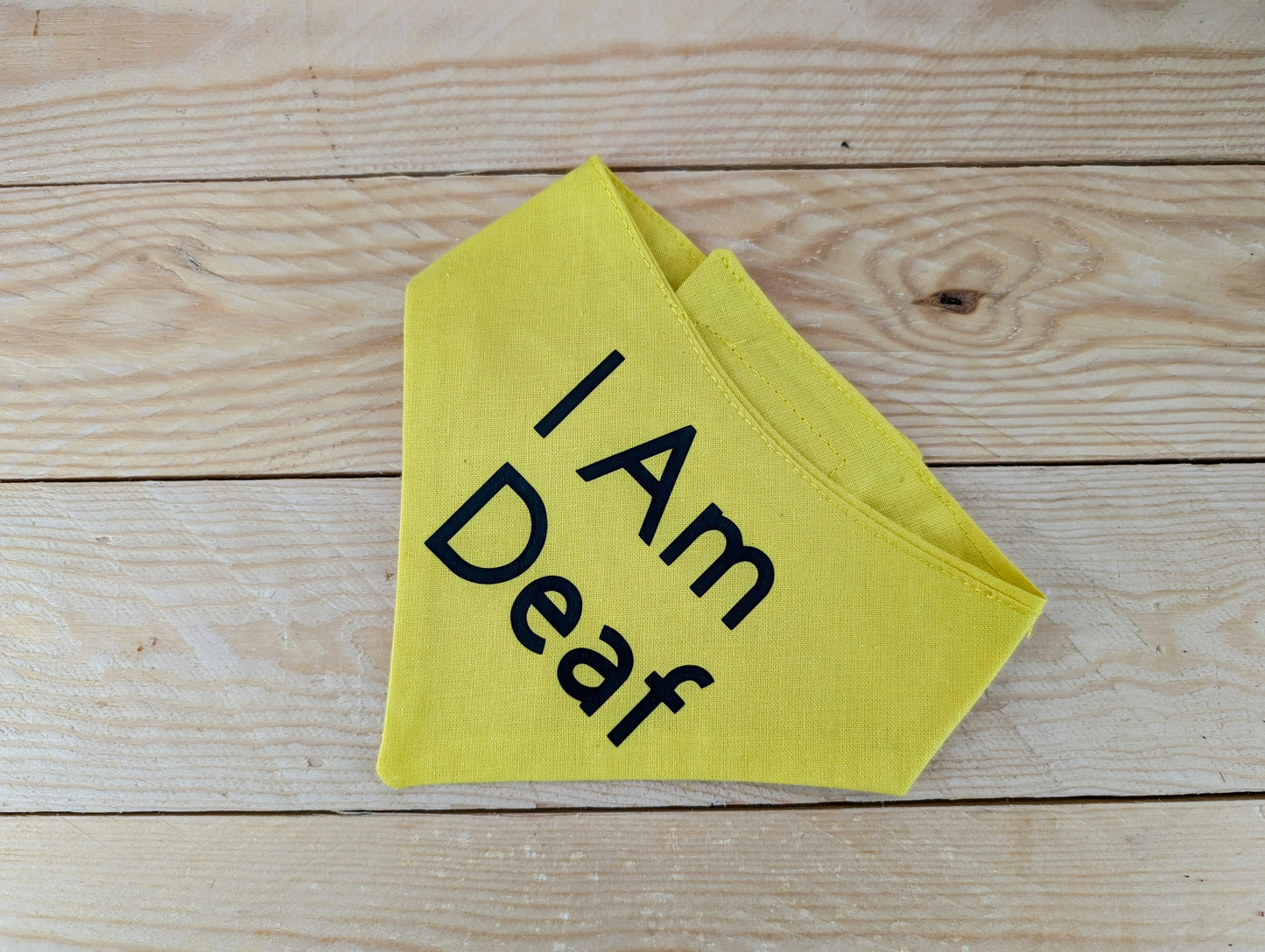 I Am Deaf Velcro Dog Bandana