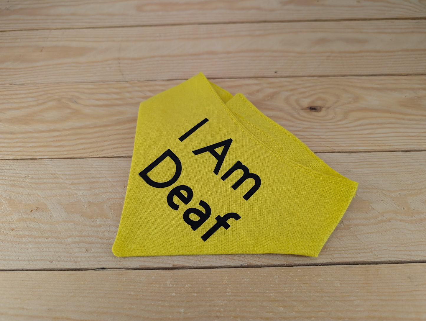 I Am Deaf Velcro Dog Bandana
