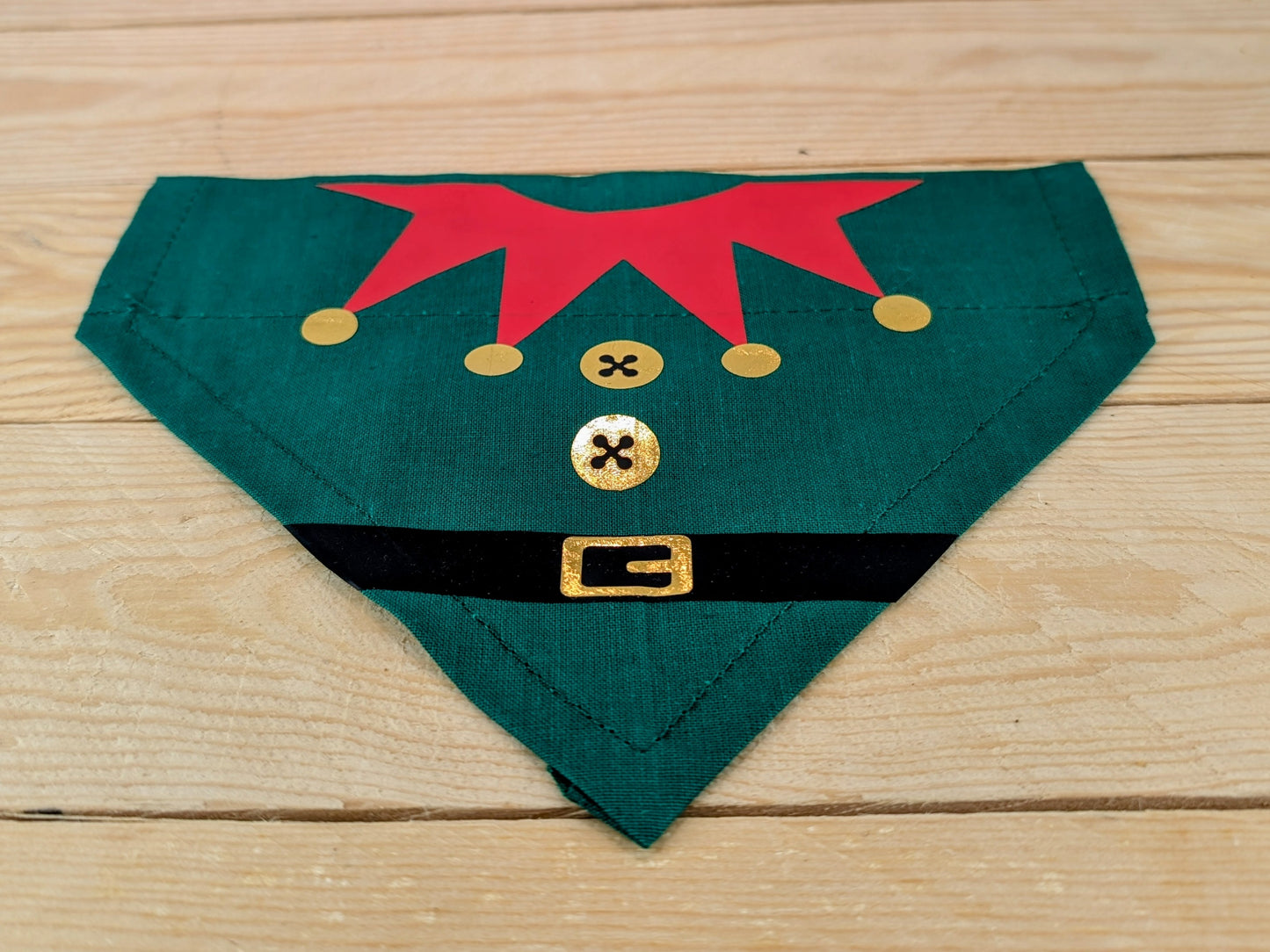 Christmas Elf Dog Bandana Front