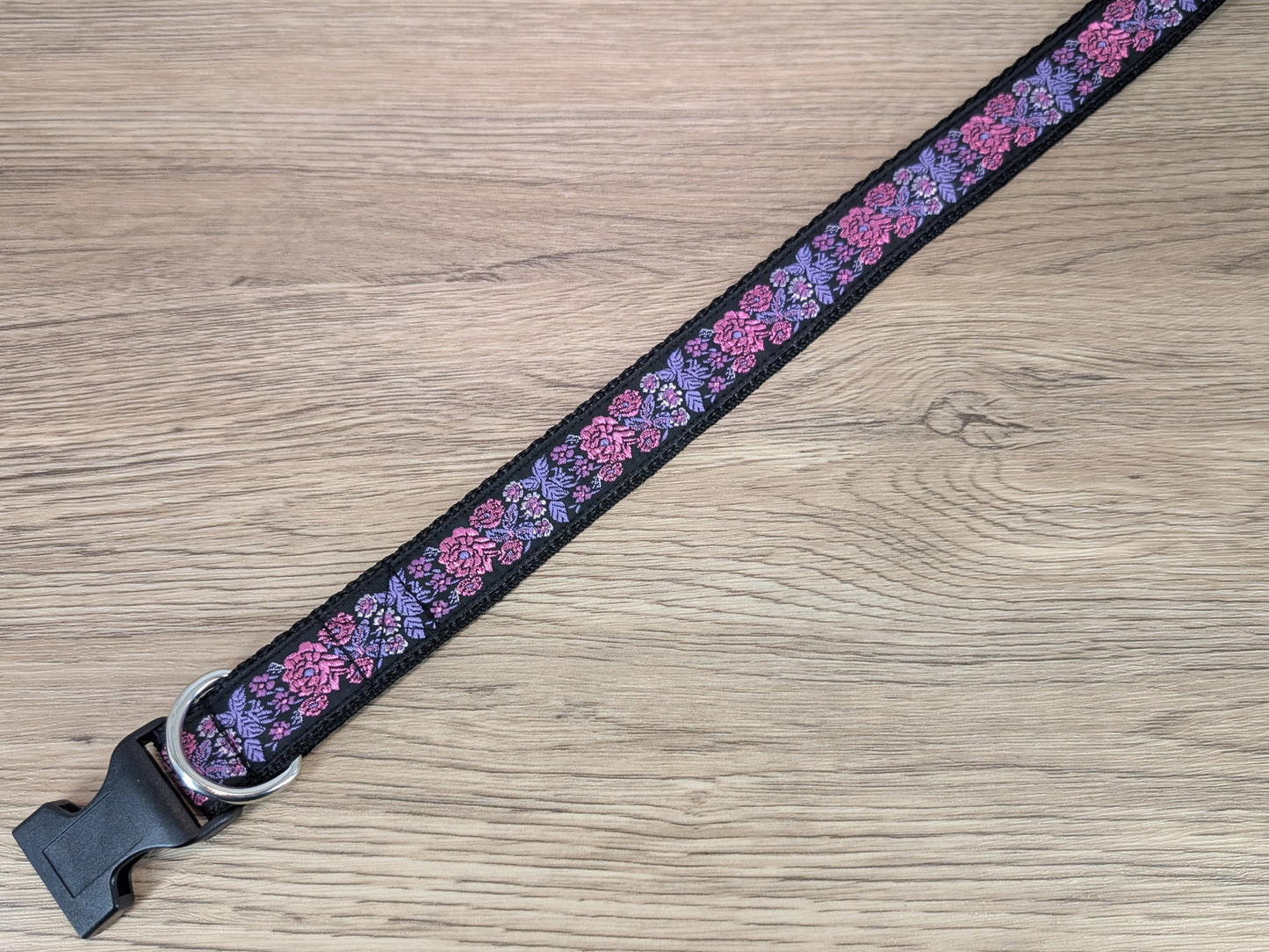 Lilac and Pink Floral Dog Collar