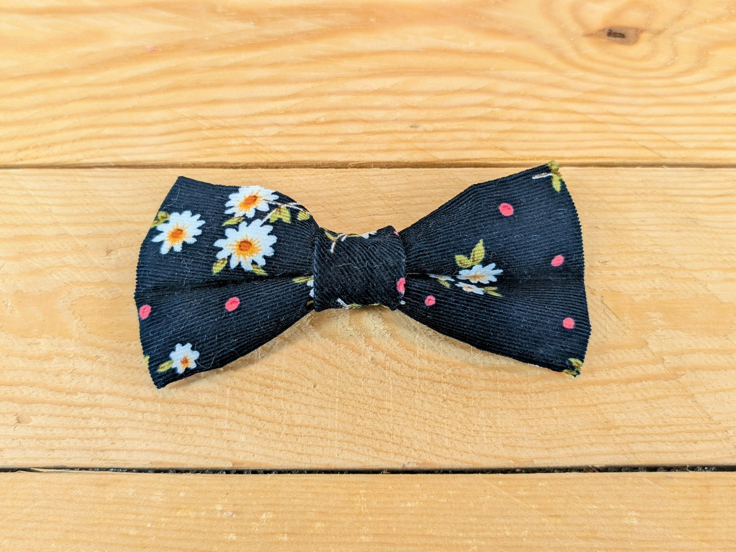 Navy Daisy Dog Bow Tie