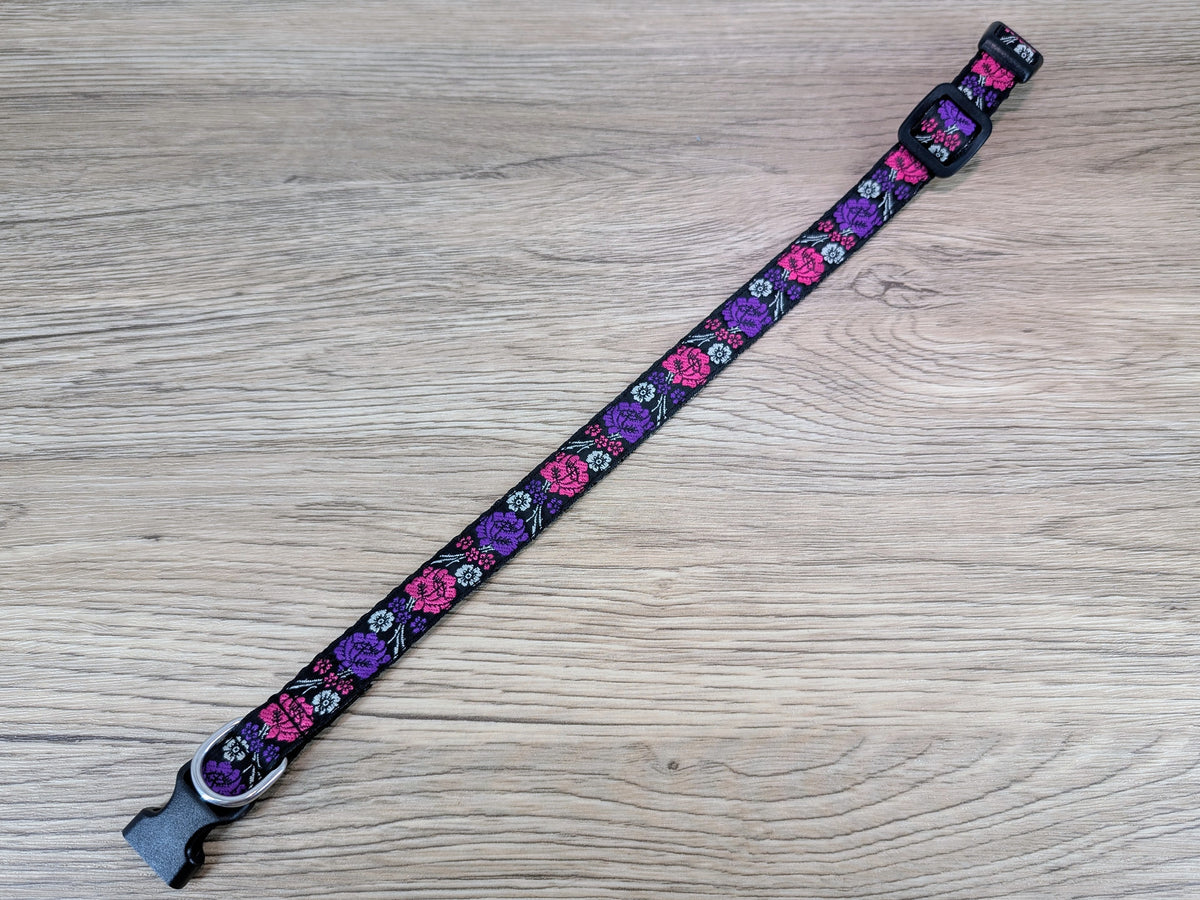 Pink and Purple Floral Small Dog/Puppy Collar