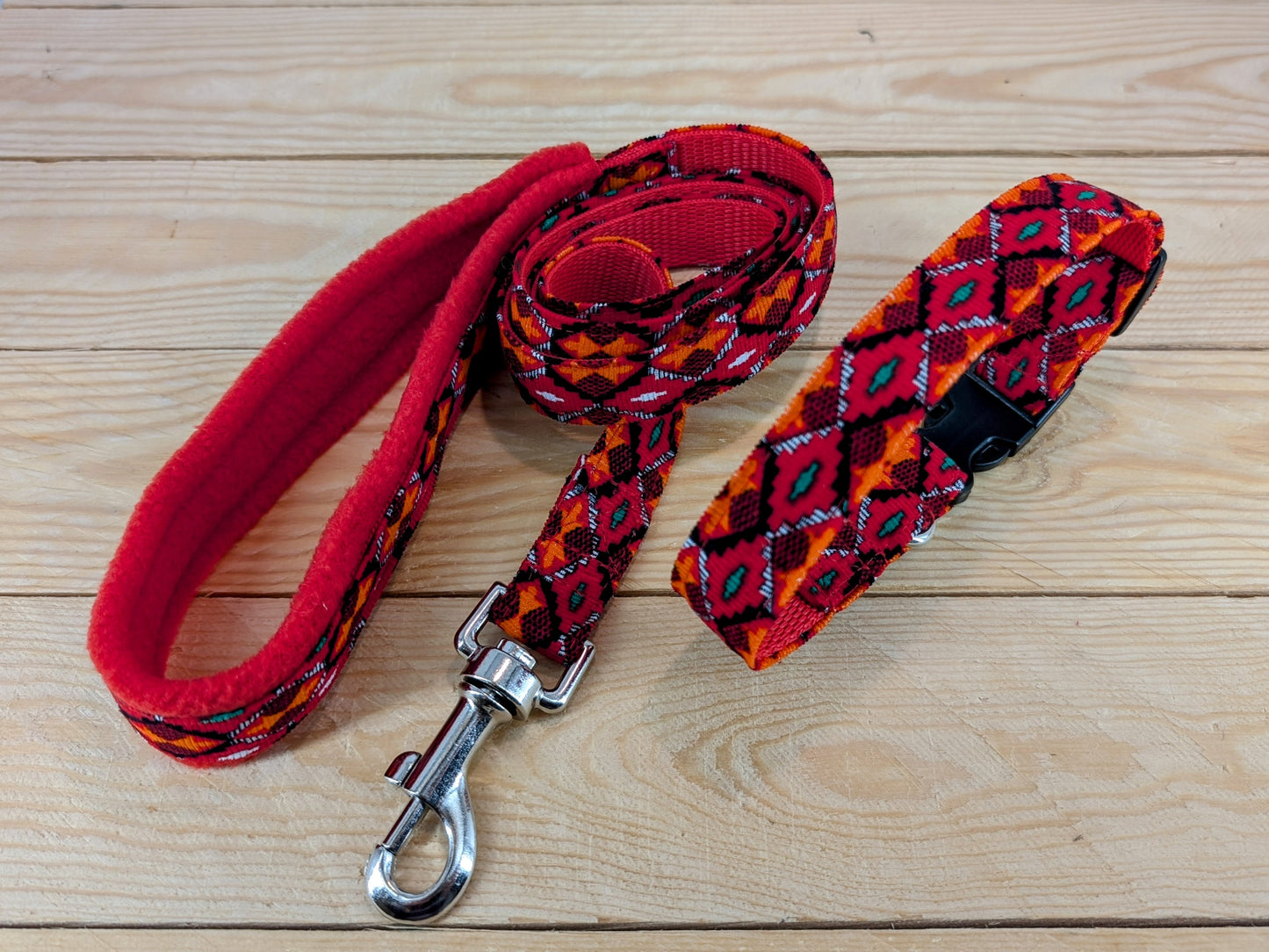 Red and Orange Dog Collar