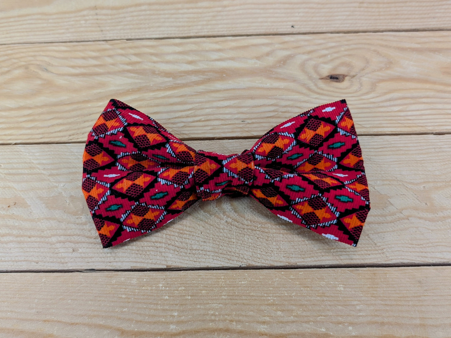 Red and Orange Dog Bow Tie