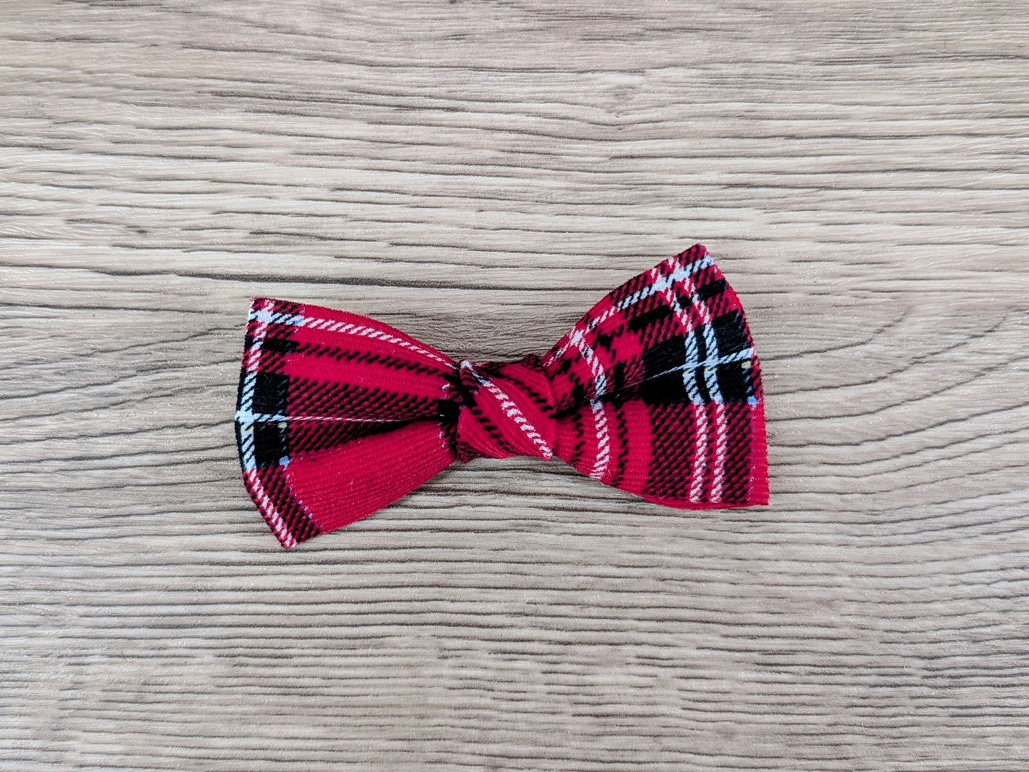 Red Tartan/Plaid Dog Bow Tie