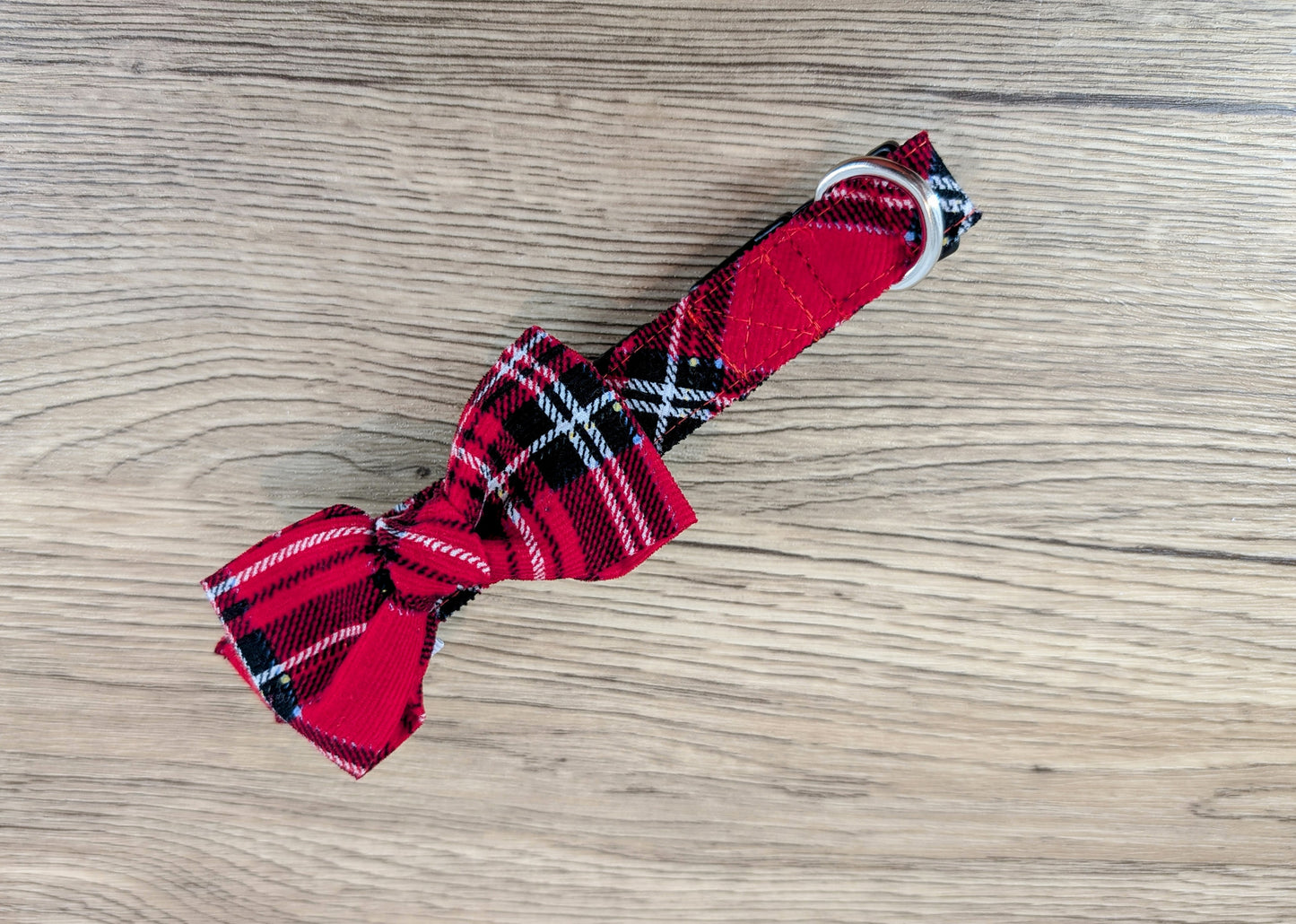 Red Tartan/Plaid Dog Bow Tie