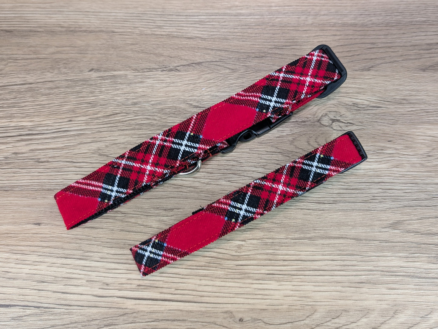 Red Tartan/Plaid Dog Collar