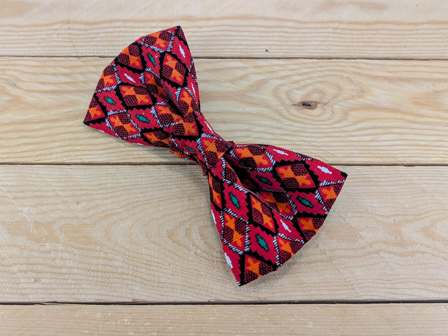 Red and Orange Dog Bow Tie