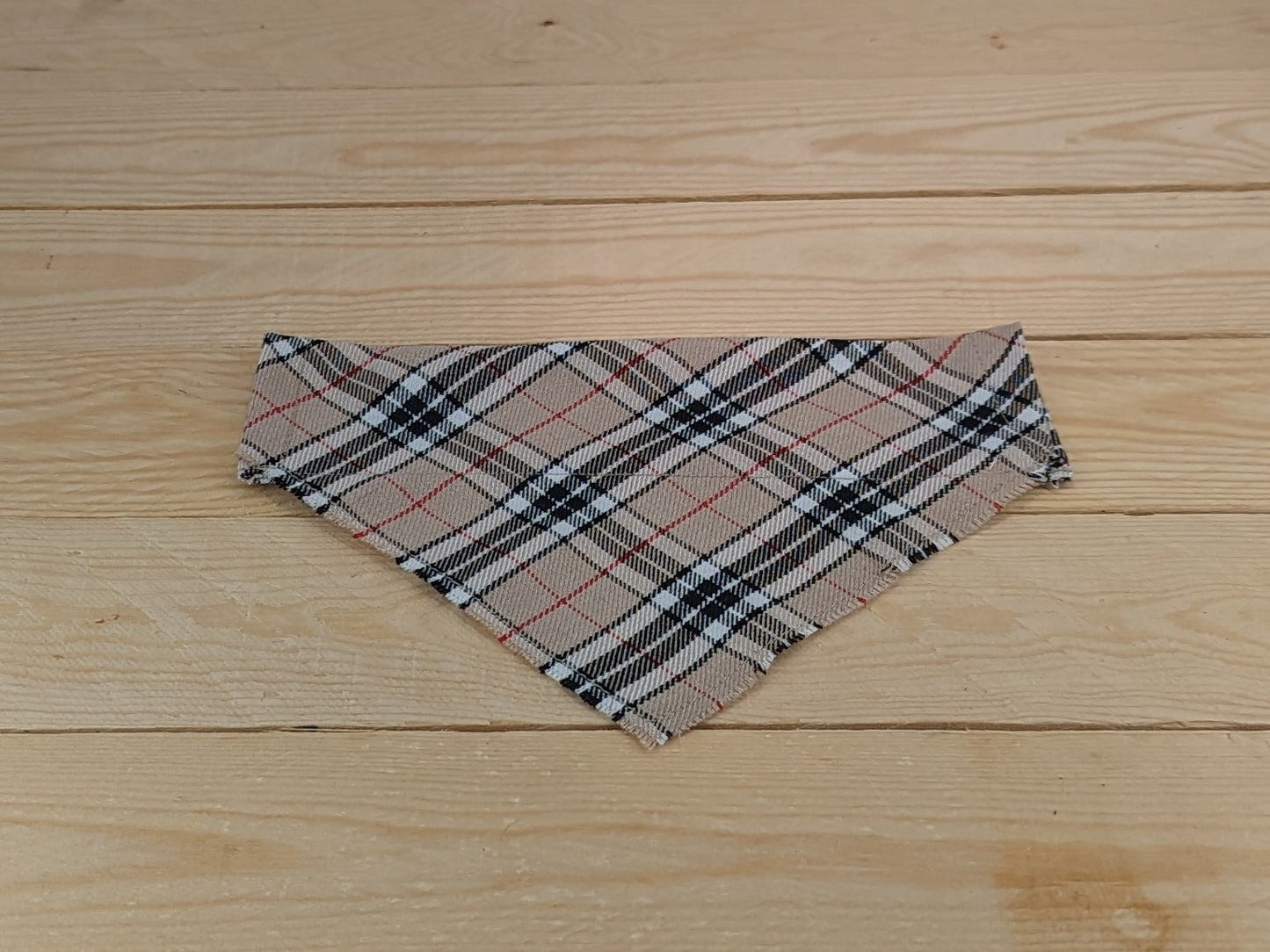 Camel Check Dog Bandana Front