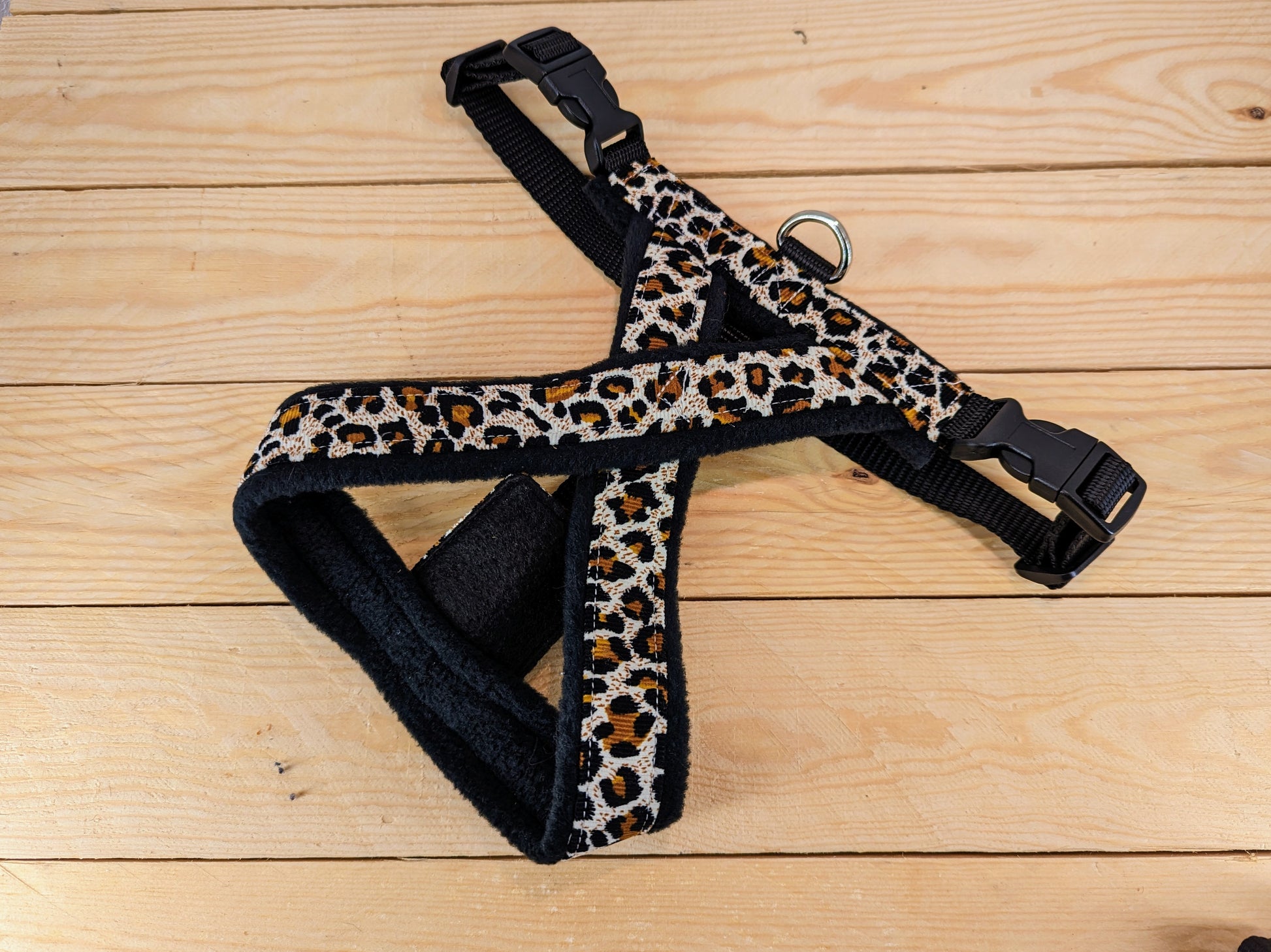 Leopard Print Fleece Lined Dog Harness