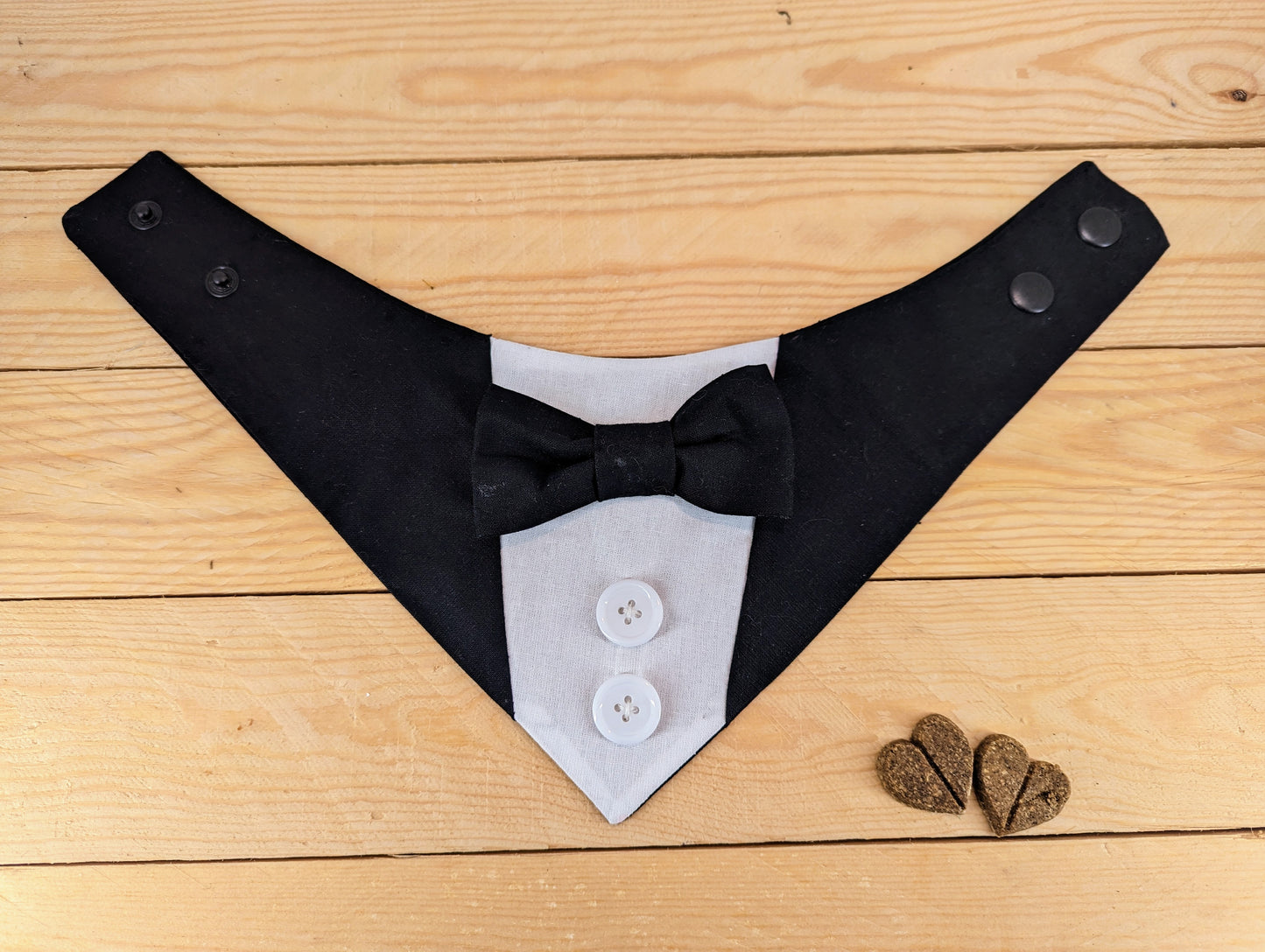 Tuxedo Dog Bandana Front
