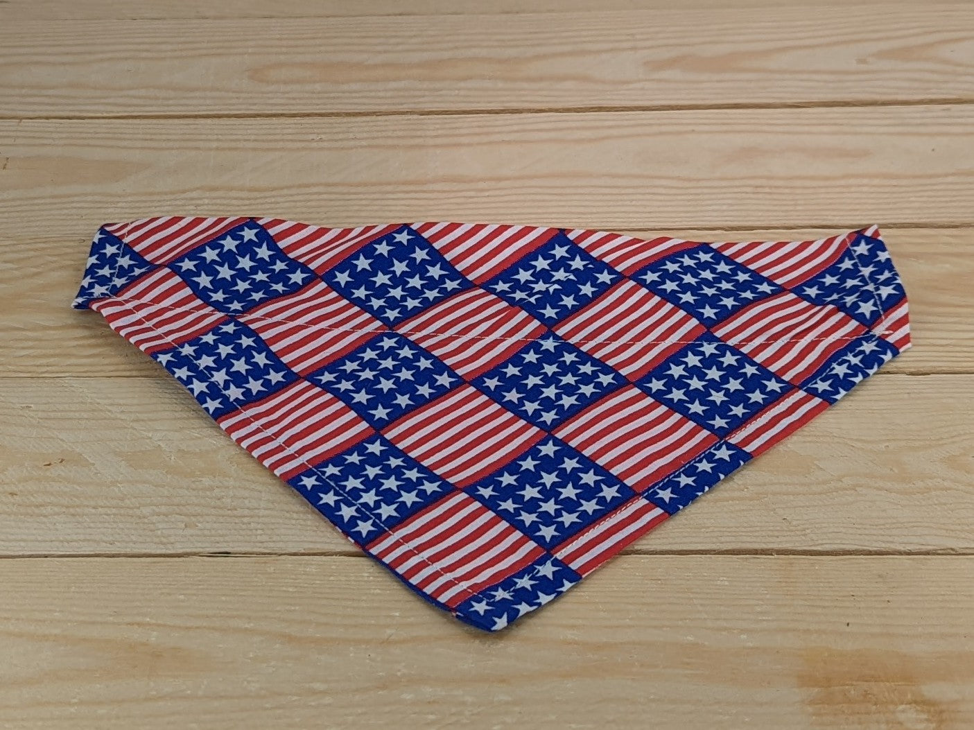 Stars and Stripes Dog Bandana Front