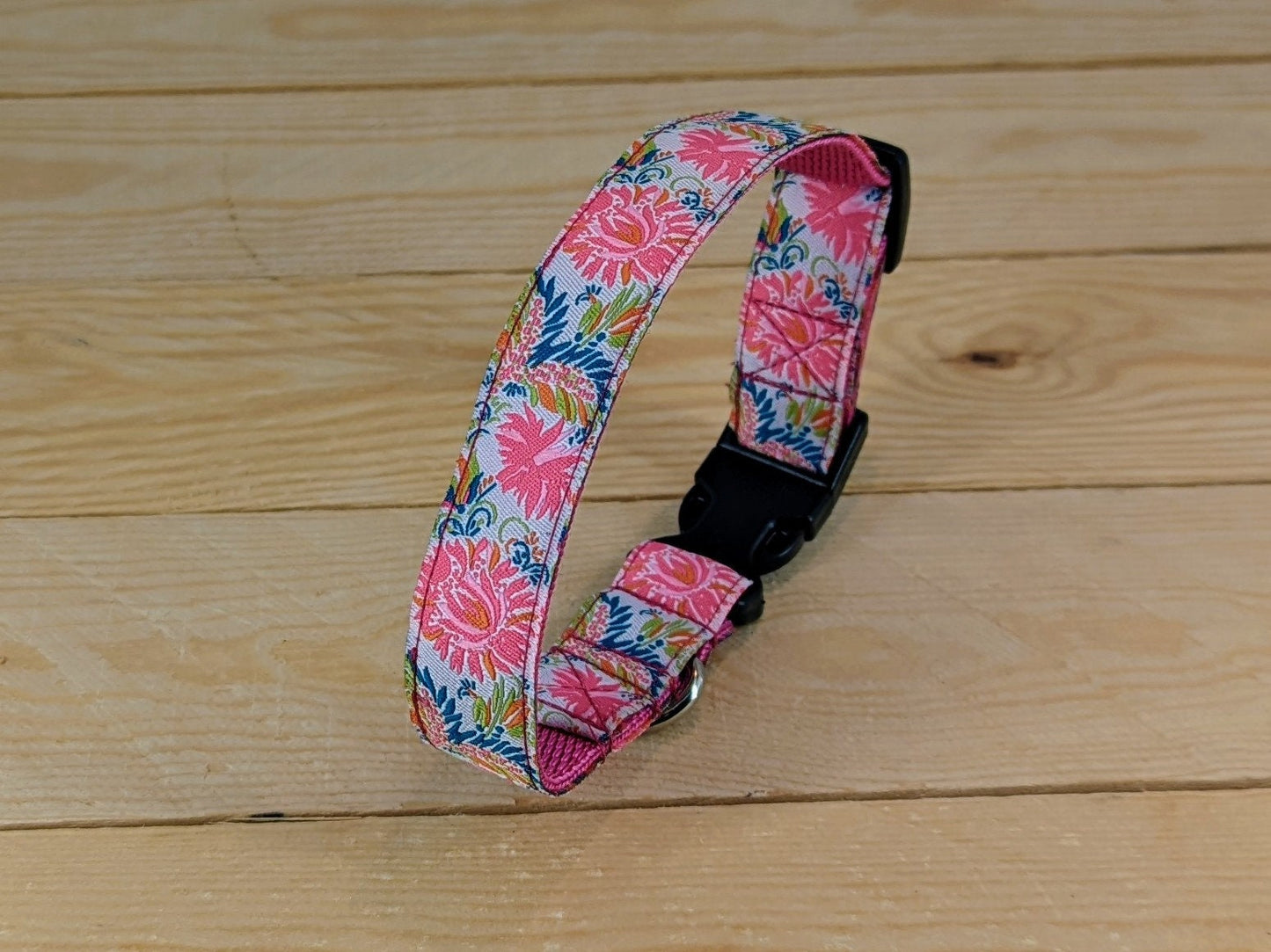 Pink Floral Dog Collar