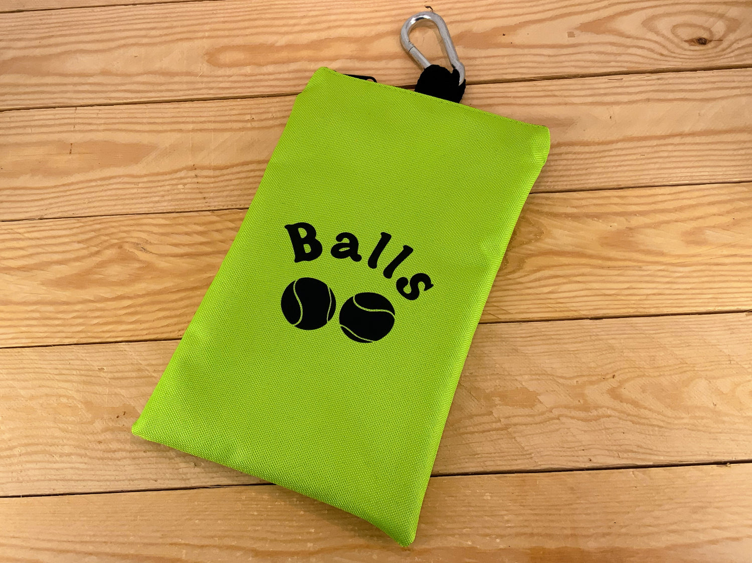 Dog Ball Bag in Lime Green