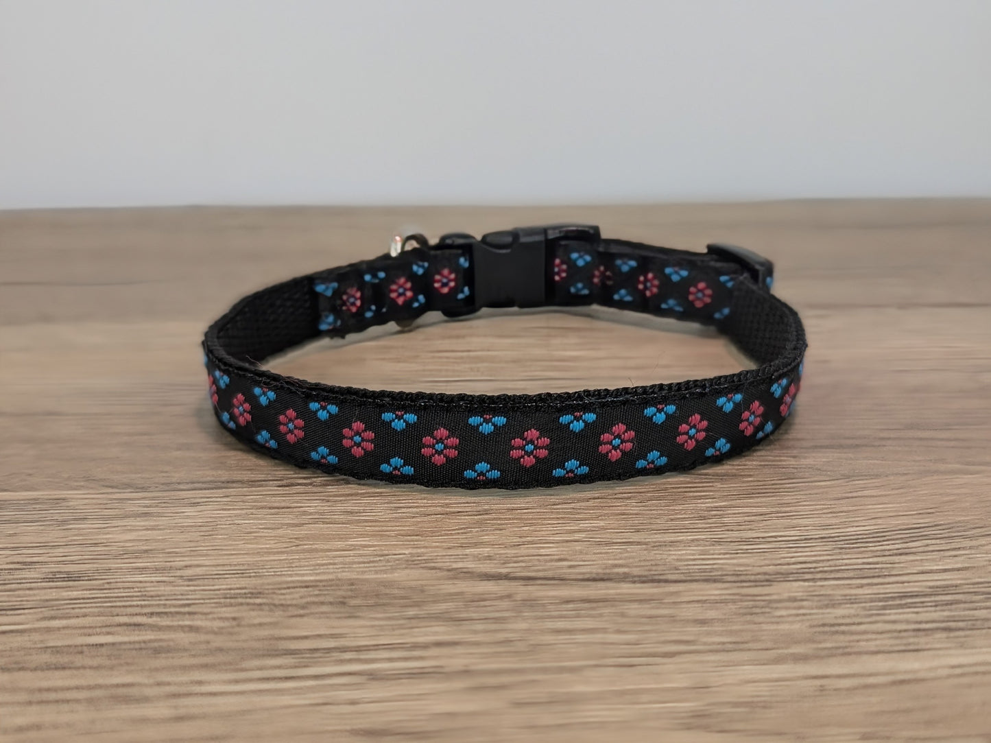 Blue and Pink Floral Small Dog/Puppy Collar