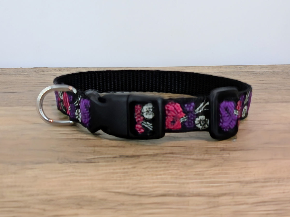 Pink and Purple Floral Small Dog/Puppy Collar