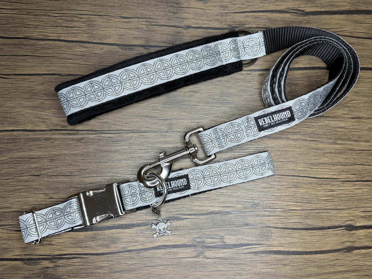 ODIN Grey and Silver Viking Nordic Dog Lead