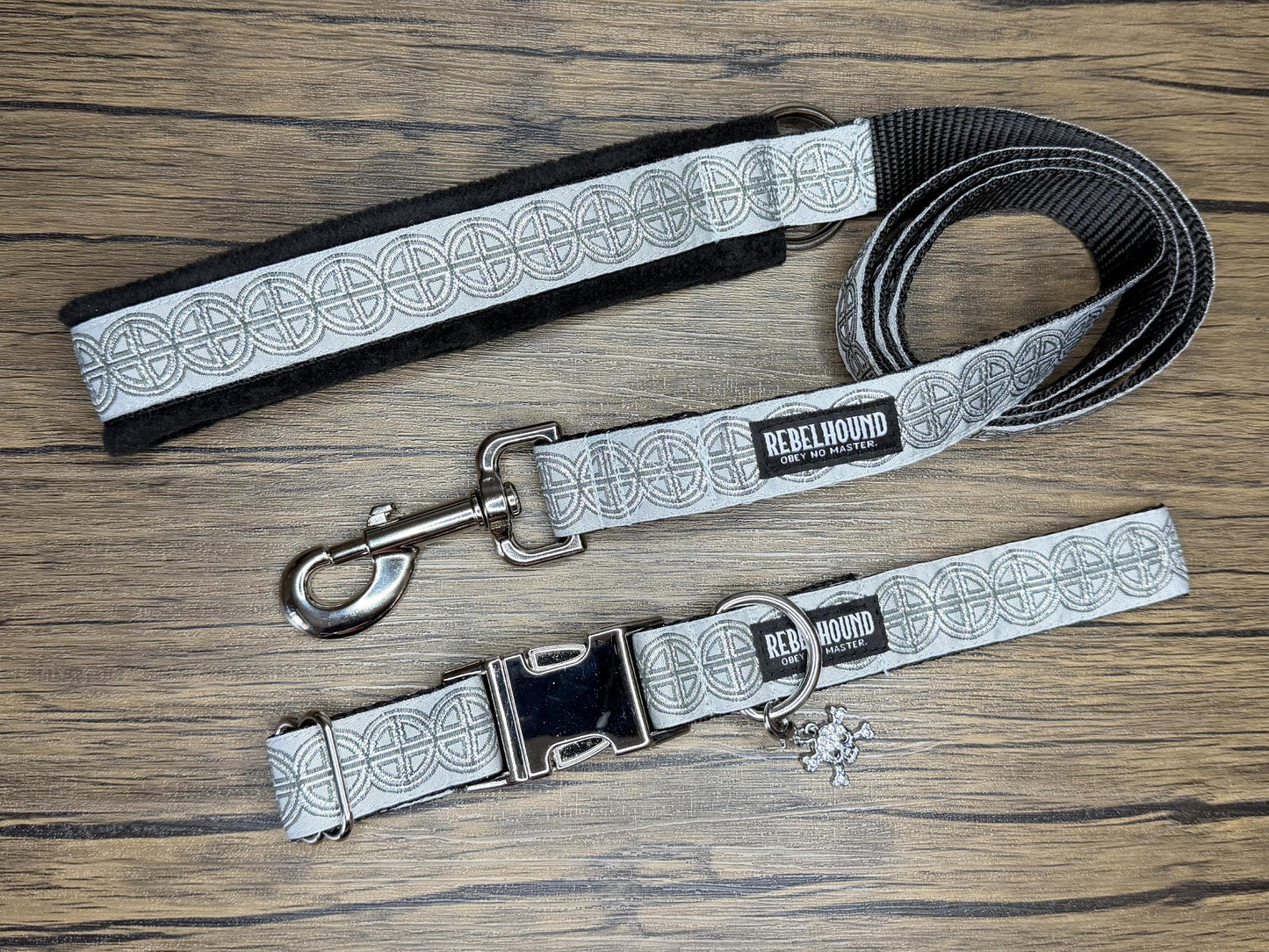 ODIN Grey and Silver Viking Nordic Dog Lead