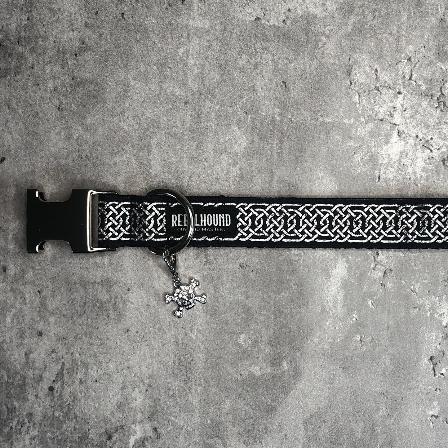 MORRIGAN Black Celtic Knots Dog Collar