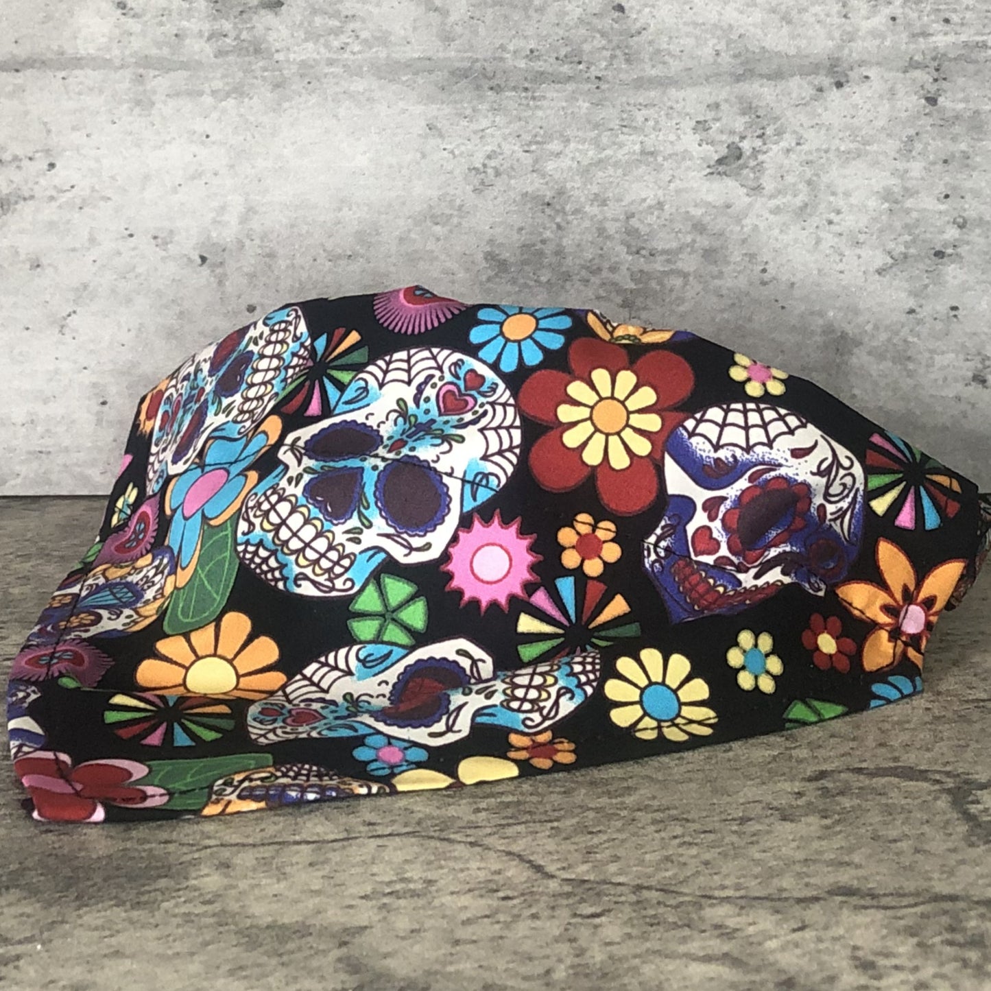 MUERTOS Black Sugar Skull Dog Bandana