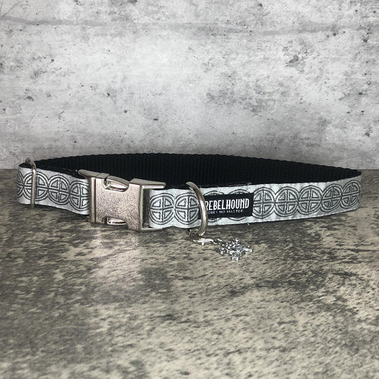 ODIN Grey and Silver Viking Nordic Dog Collar