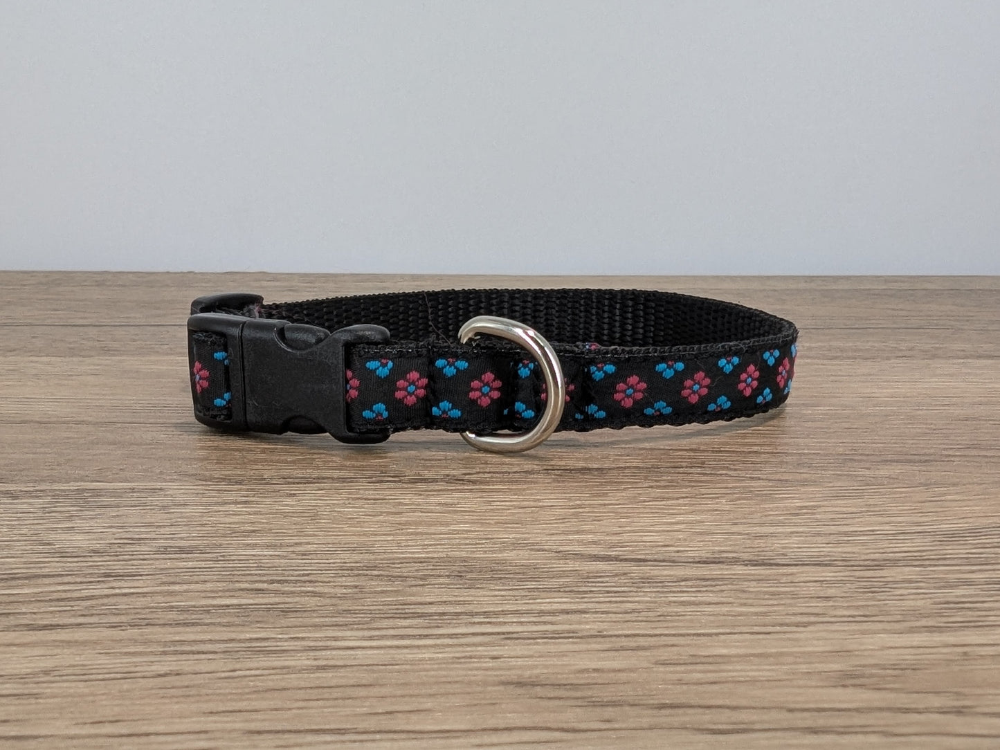 Blue and Pink Floral Small Dog/Puppy Collar