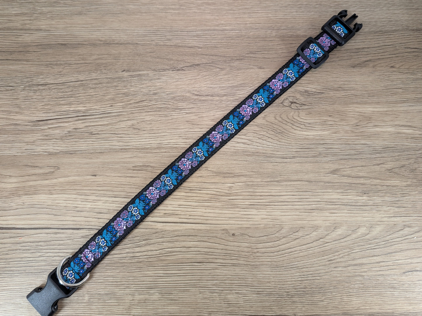 Blue Floral Dog Collar