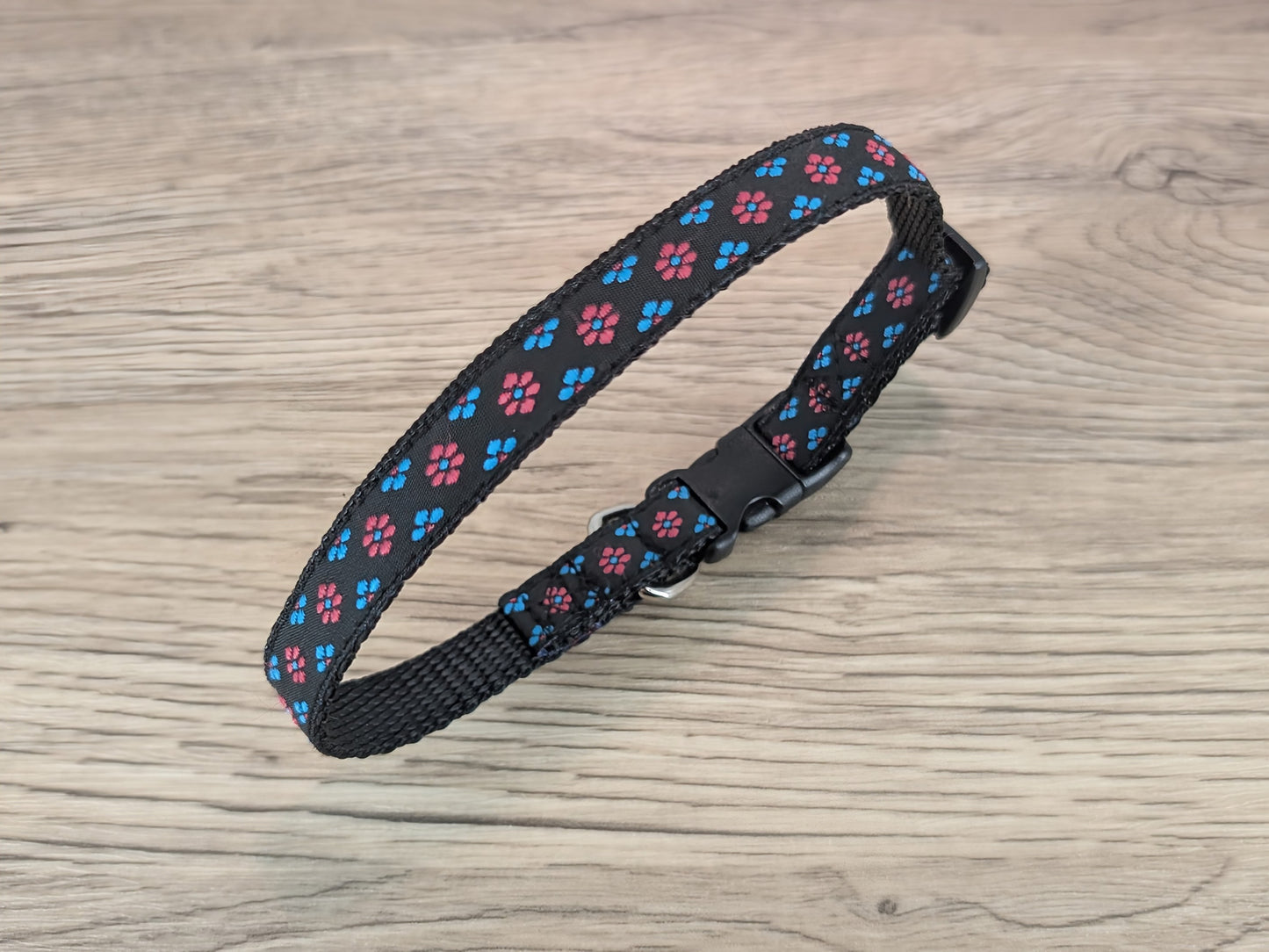 Blue and Pink Floral Small Dog/Puppy Collar