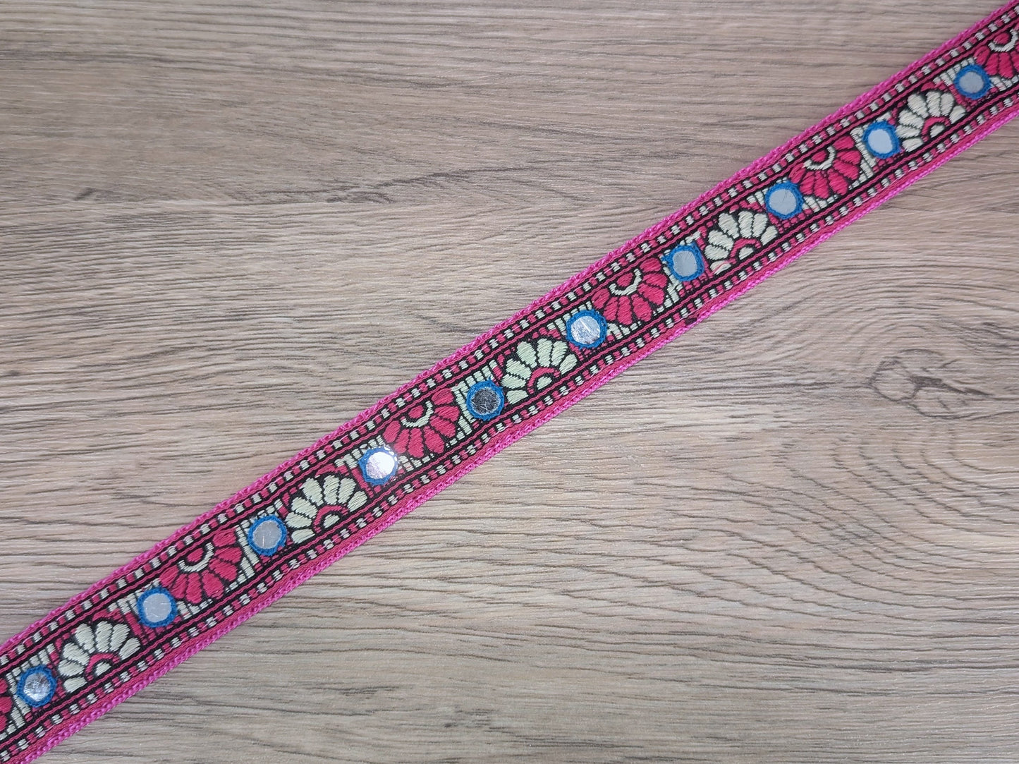 Cerise Mirrored Dog Collar