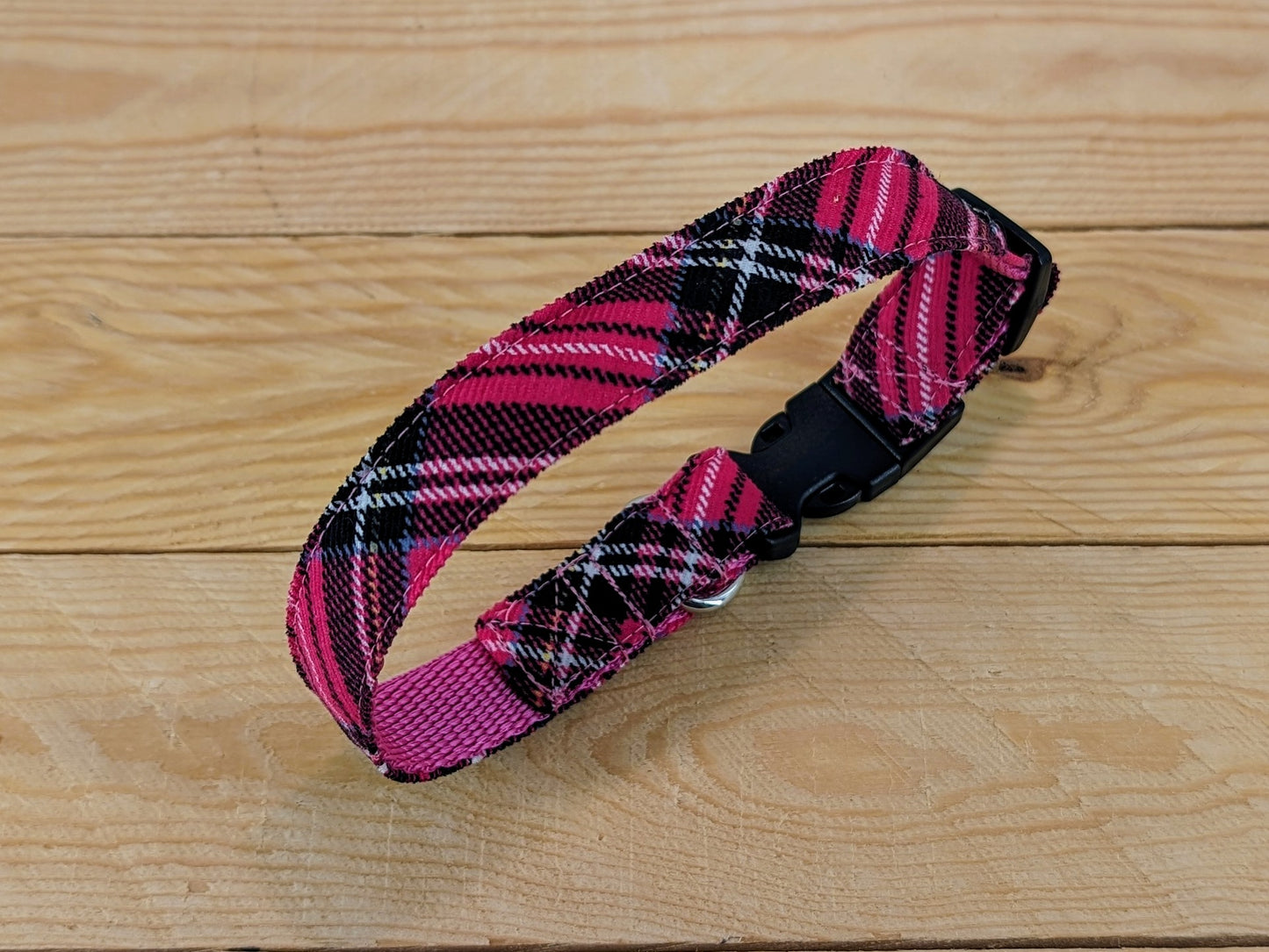 Cerise Pink Tartan Dog Lead