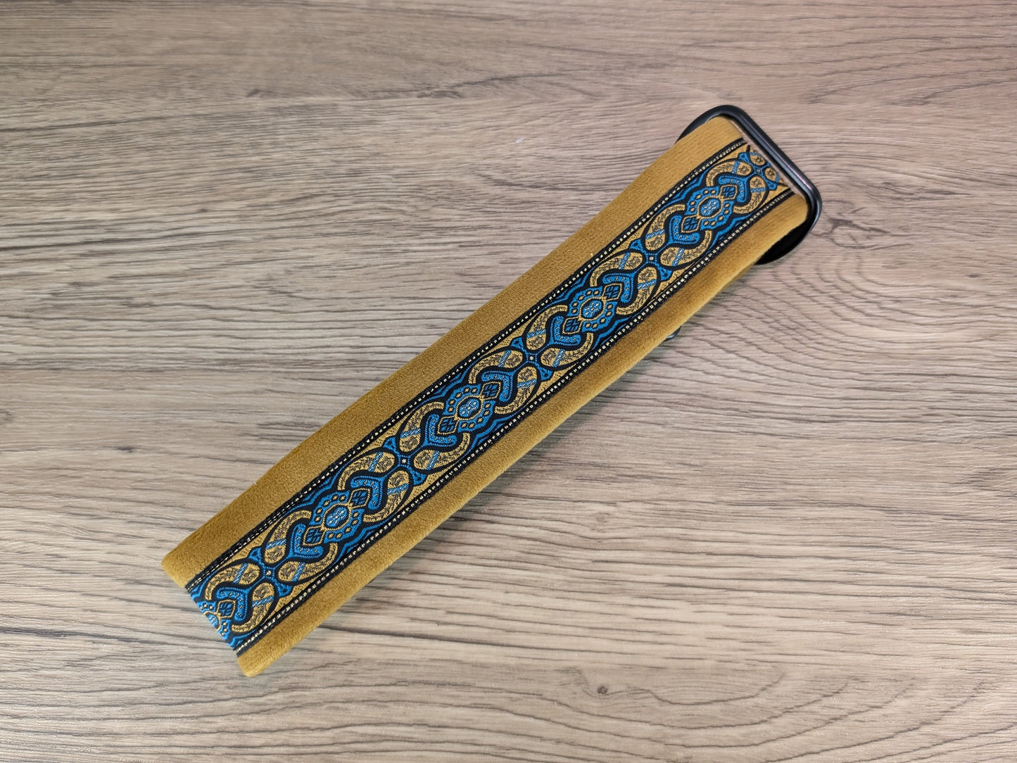 Gold Velvet Lined Martingale/Half-check Dog Collar