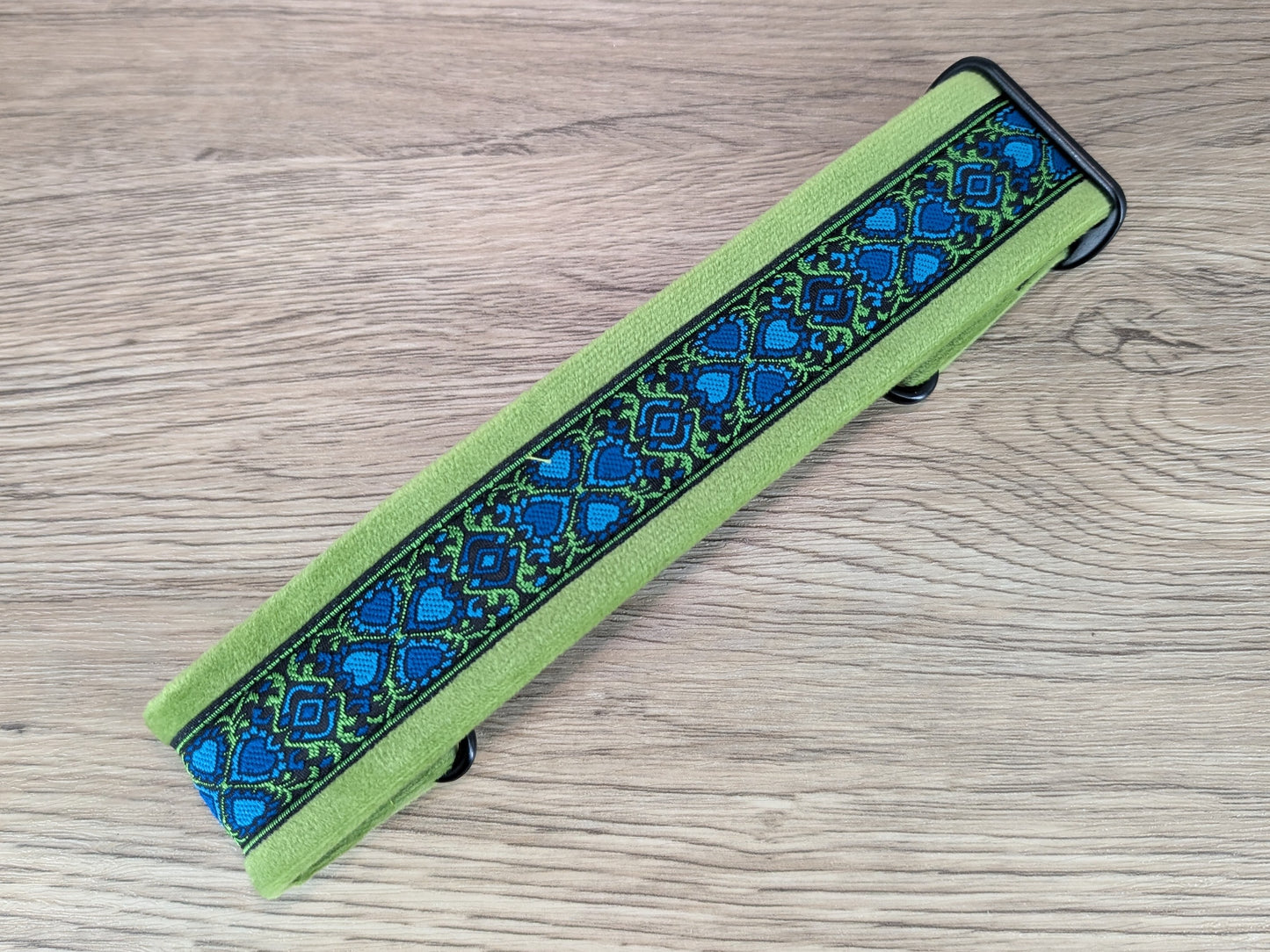 Green Velvet Lined Martingale/Half-check Dog Collar