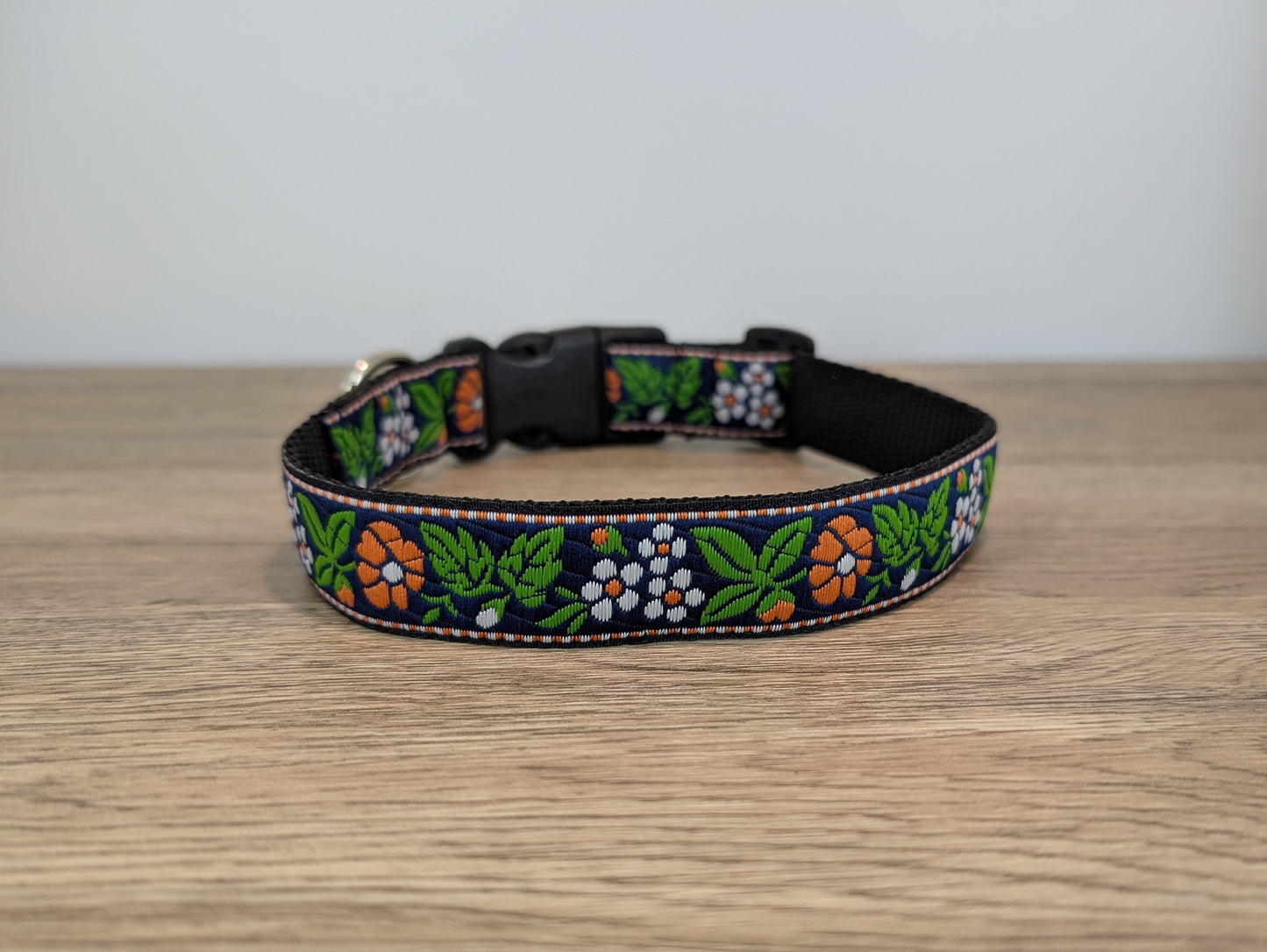 Leaves and Flowers Floral Dog Collar