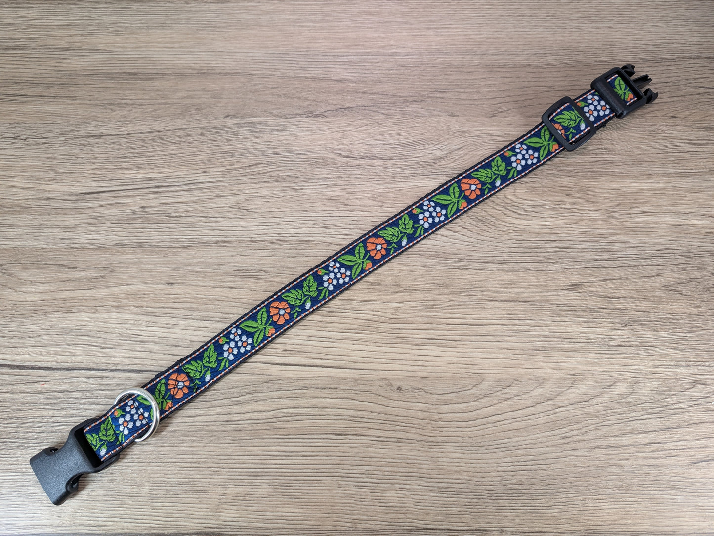 Leaves and Flowers Floral Dog Collar