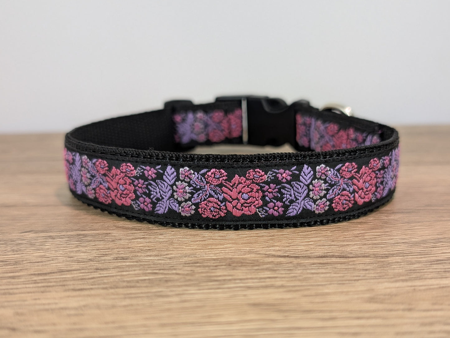 Lilac and Pink Floral Dog Collar