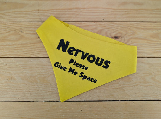 Nervous Please Give Me Space Dog Bandana