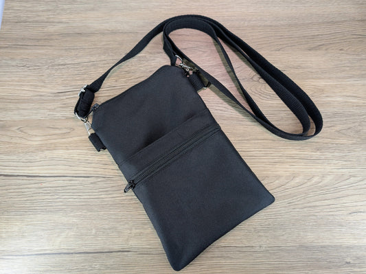 Black Cross Body Dog Walking Bag