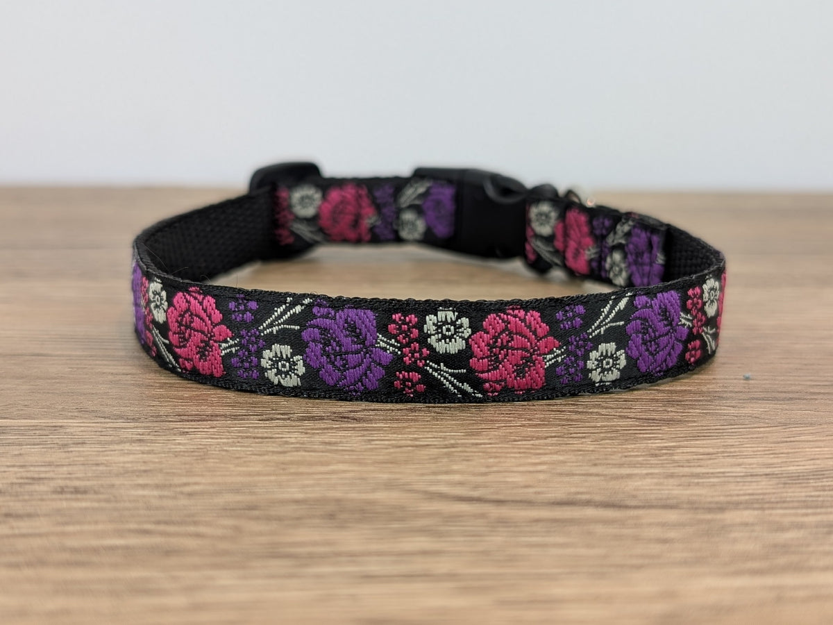 Pink and Purple Floral Small Dog/Puppy Collar