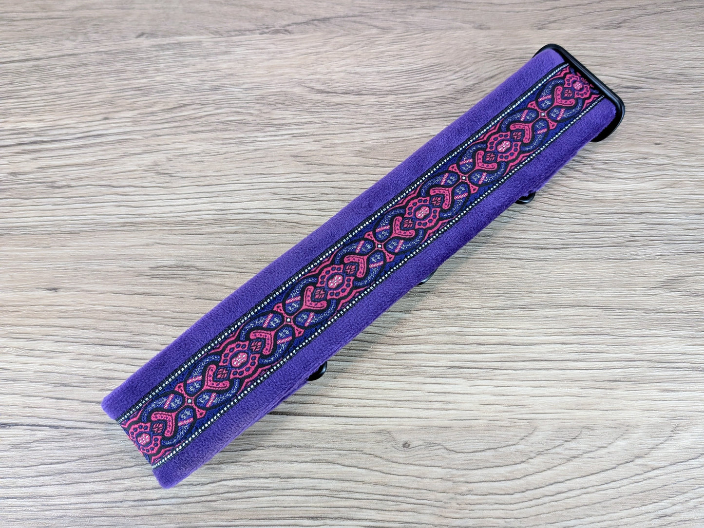 Purple Velvet Lined Martingale/Half-check Dog Collar