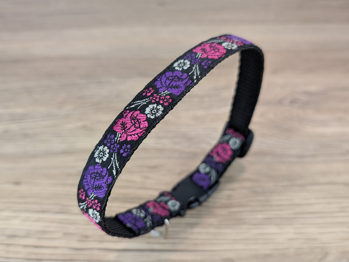 Pink and Purple Floral Small Dog/Puppy Collar